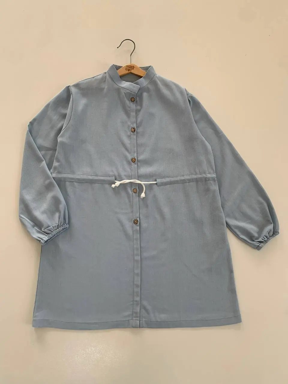 مانتو آبی پاستلی