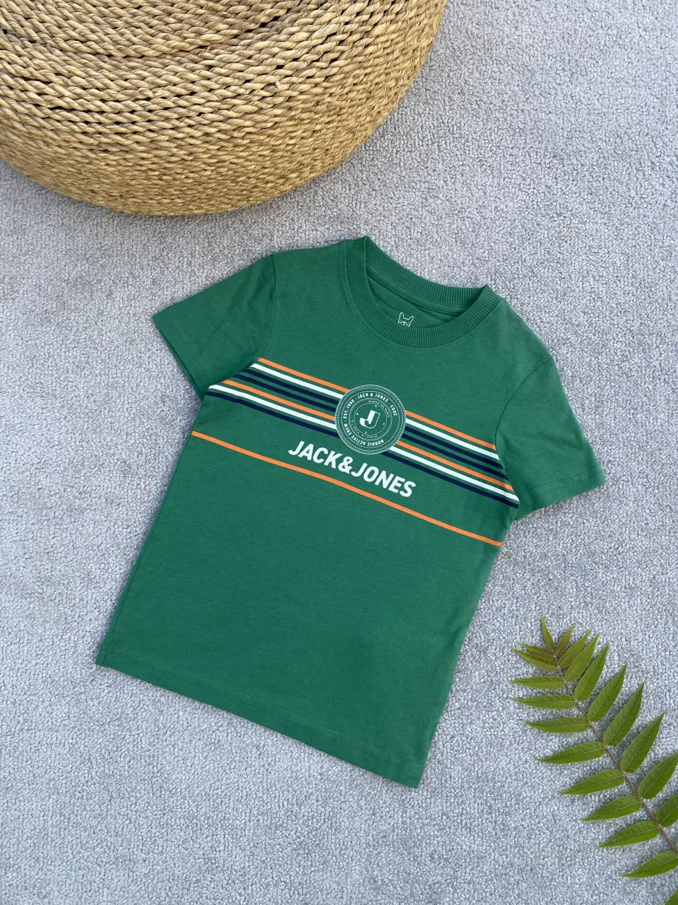 تیشرت سبز طرح Jack & Jones