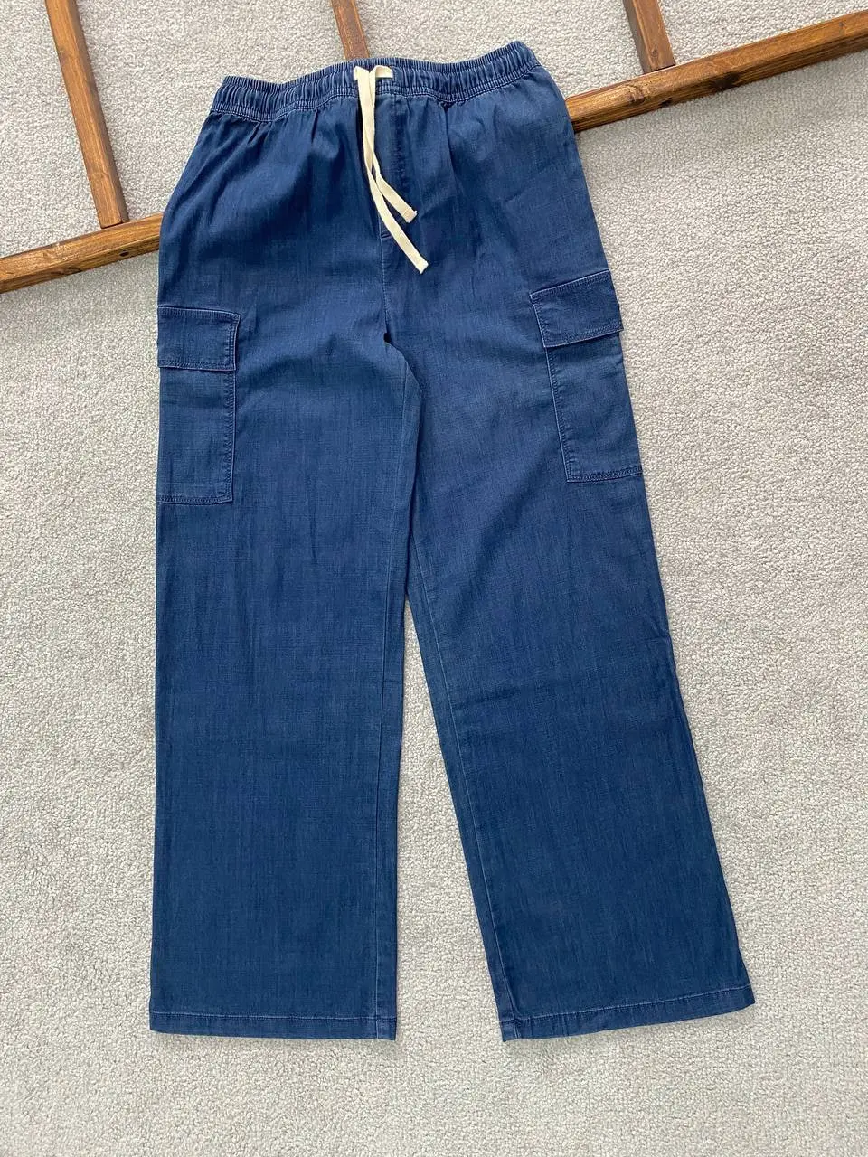 شلوار جین کاغذی کارگو H&M